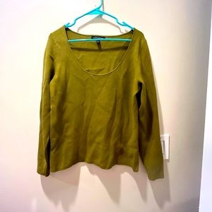 Banana Republic olive-colored boatneck sweater